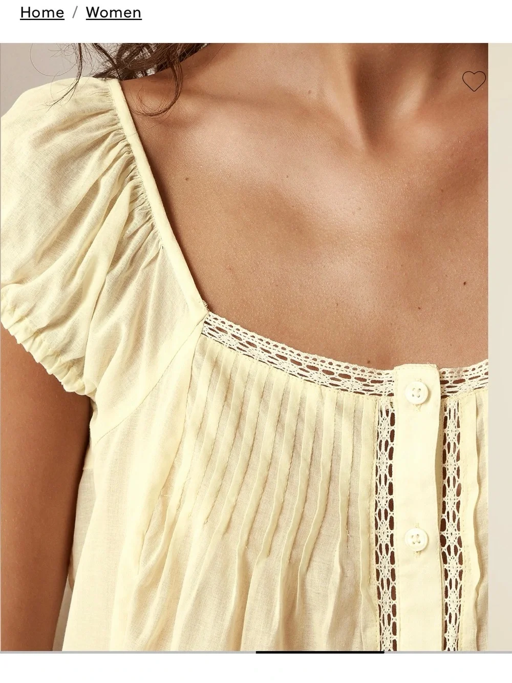 J. Crew Cap-Sleeve Lace-Trim Top in Cotton Voile